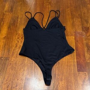 NWT Zara Sexy Black Strappy Bodysuit